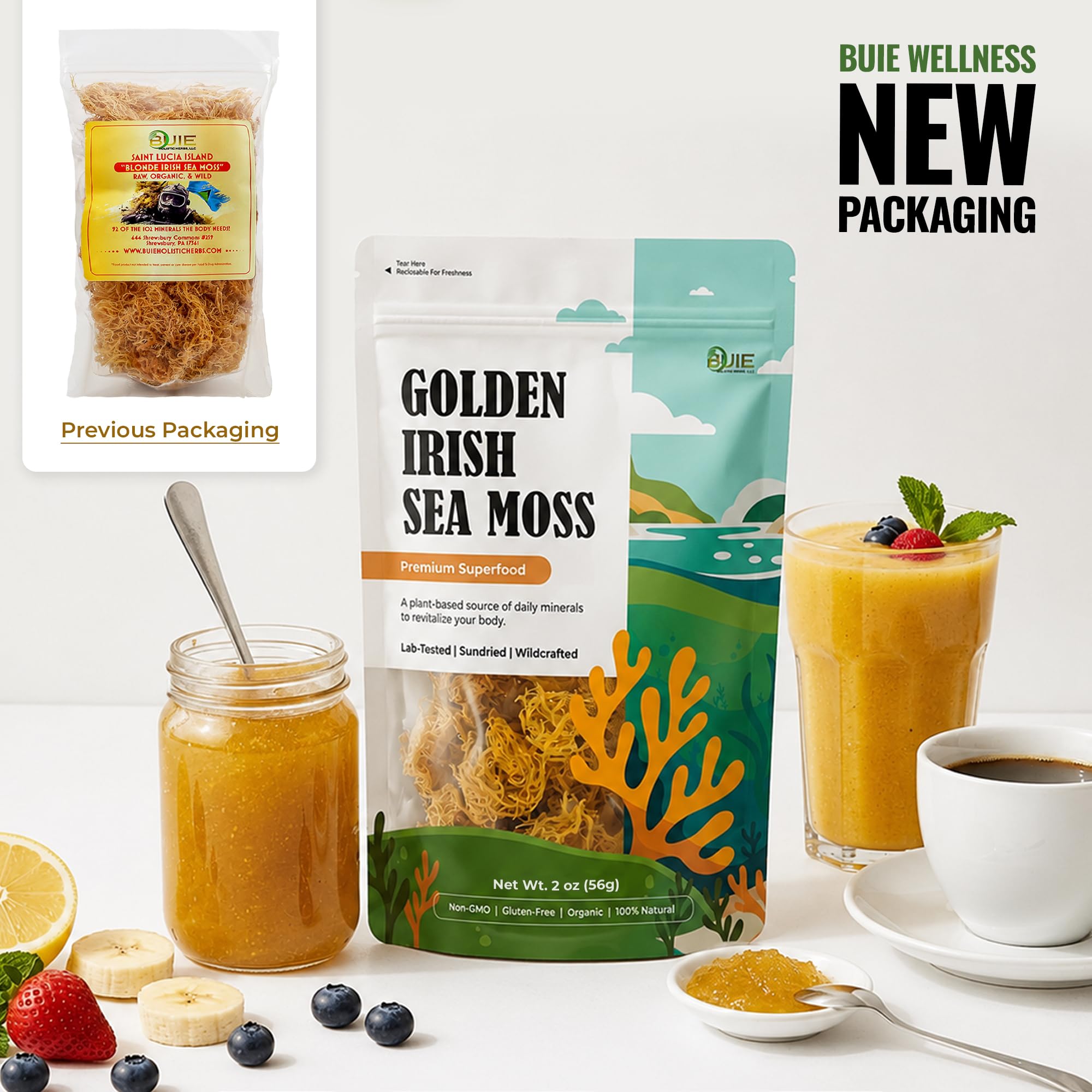 Amazon.com : Golden Irish Sea Moss | Wildcrafted from St. Lucia